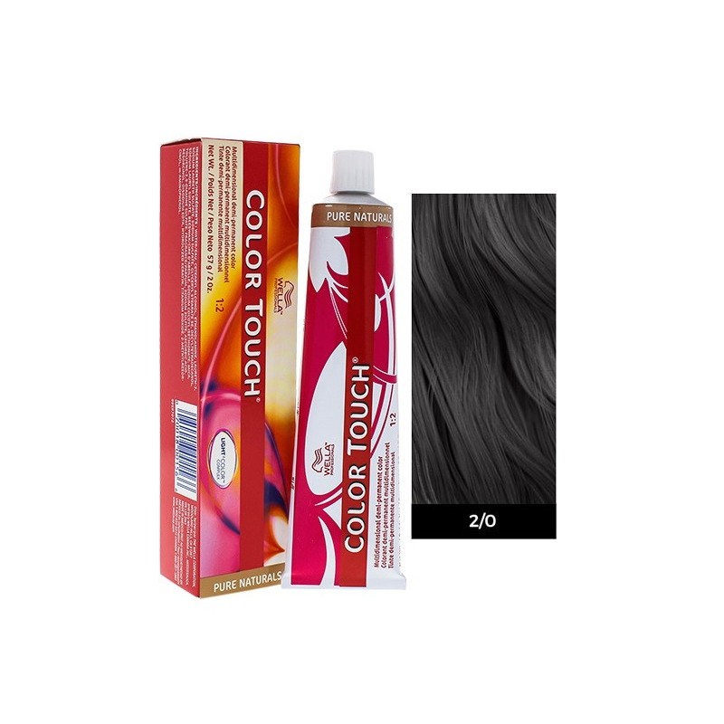 Wella Professionals Color Touch Pure Naturals 60ml N°2/0 Μαύρο