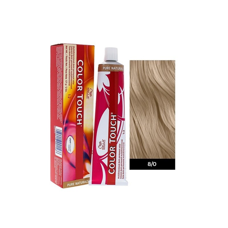 Wella Professionals Color Touch Pure Naturals 60ml N°8/0 Ξανθό Ανοιχτό
