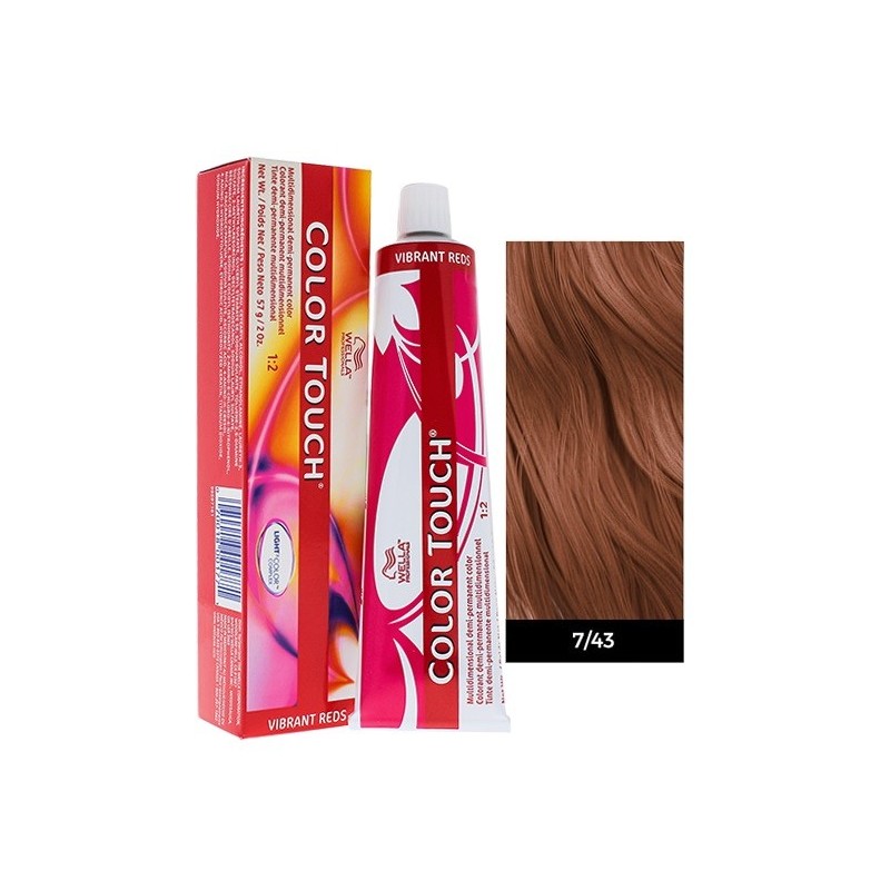 Wella Professionals Color Touch Vibrant Reds 60ml N°7/43 Ξανθό Κόκκινο Χρυσό