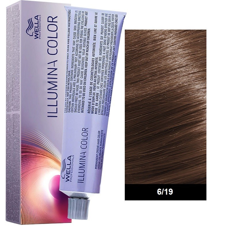 Wella Professional Illumina Color 60ml N°6/19 Ξανθό Σκούρο Σαντρέ Φυμέ