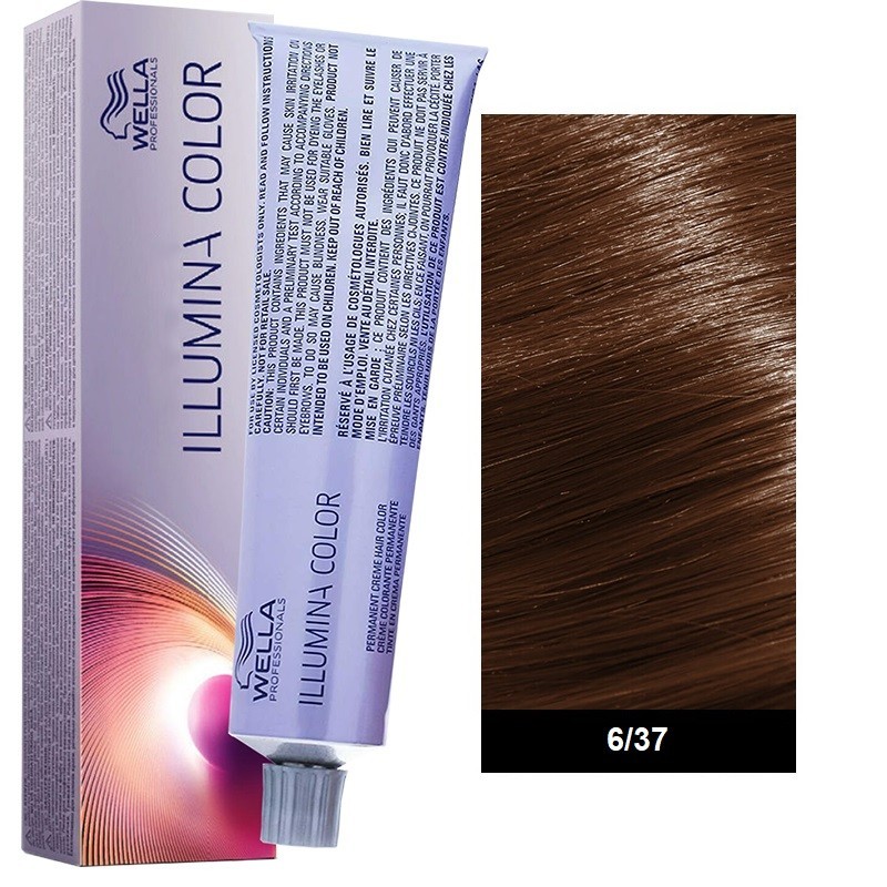 Wella Professional Illumina Color 60ml N°6/37 Ξανθό Σκούρο Χρυσό Καφέ