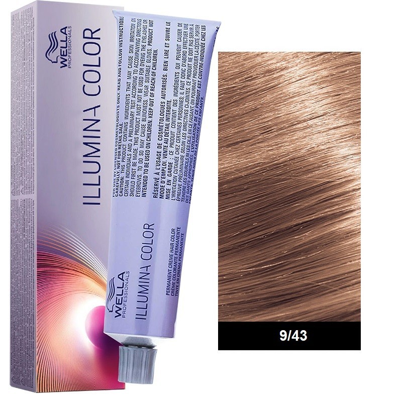 Wella Professional Illumina Color 60ml N°9/43 Ξανθό Πολύ Ανοιχτό Κόκκινο Χρυσό