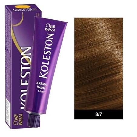 Wella Koleston 60ml N°8.7 Ξανθό Ανοιχτό Σοκολατί