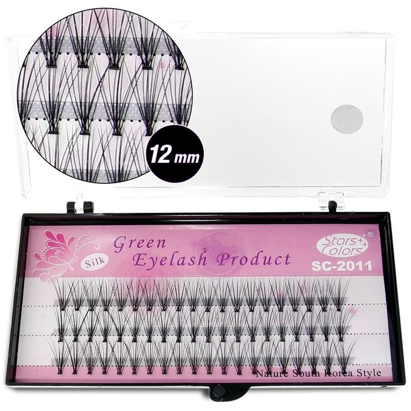 Μεταξωτά Τουφάκια Extension Βλεφαρίδων 12mm - μαύρο χρώμα Μεταξωτά Τουφάκια Extension Βλεφαρίδων 12mm - μαύρο χρώμα