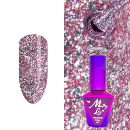 Ημιμόνιμο βερνίκι Molly Lac - Gem & Silver - Be Insane 10ml N°151