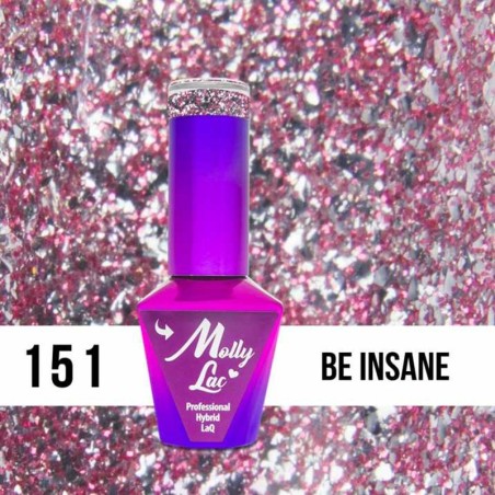 Ημιμόνιμο βερνίκι Molly Lac - Gem & Silver - Be Insane 10ml N°151