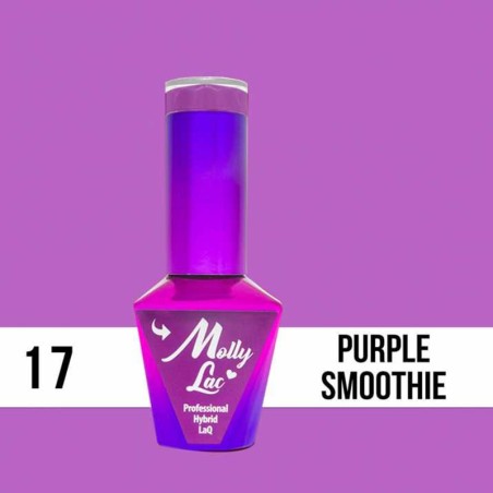 Ημιμόνιμο βερνίκι Molly Lac - Cocktails & Drinks - Purple Smoothie 10ml N°17