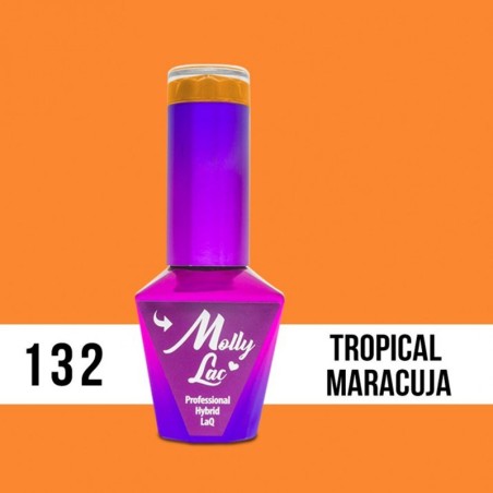 Ημιμόνιμο βερνίκι Molly Lac - Bubble Tea - Tropical Maracuja 10ml N°132