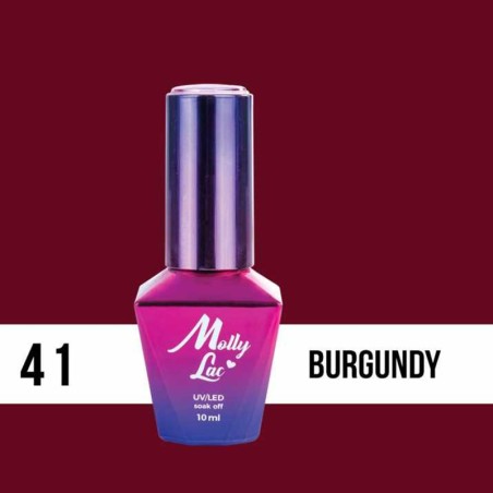 Ημιμόνιμο βερνίκι Molly Lac - Elite Women - Burgundy 10ml N°41