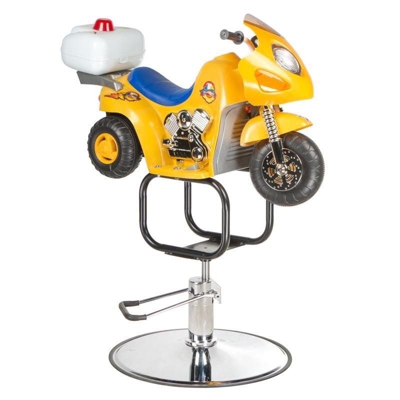 Παιδική καρέκλα κομμωτηρίου κίτρινη μοτοσικλέτα