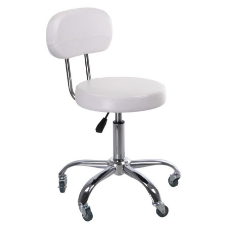 Τροχήλατο σκαμπό με πλάτη αισθητικής και κομμωτηρίου