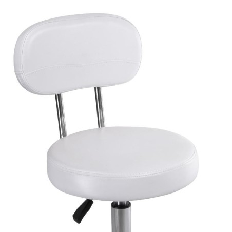 Τροχήλατο σκαμπό με πλάτη αισθητικής και κομμωτηρίου