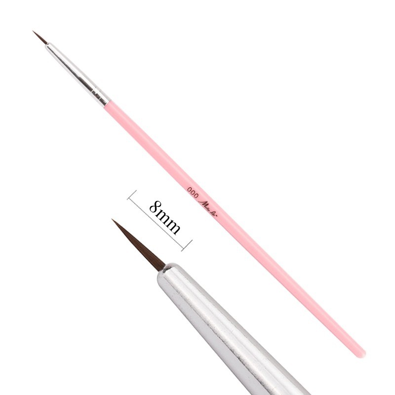 Πινέλο Nail Art πλαστικό ροζ N°000