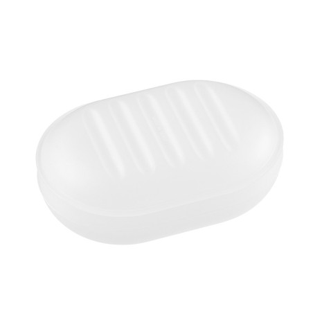 Βάση σαπουνιού πλαστική με καπάκι σε λευκό χρώμα