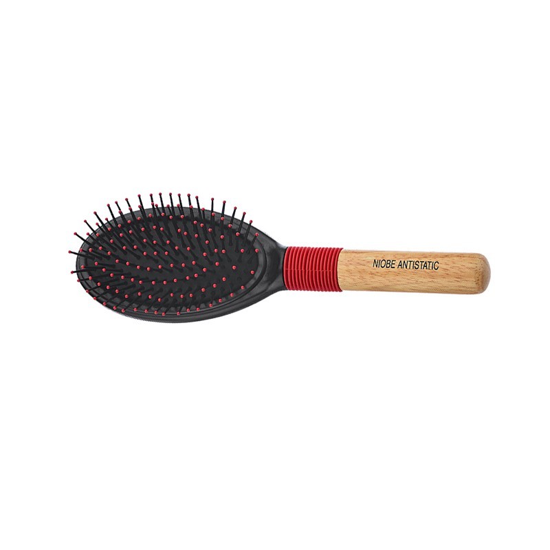 Βούρτσα Ξεμπερδέματος Χτενίσματος Οβαλ με ξύλινη λαβή