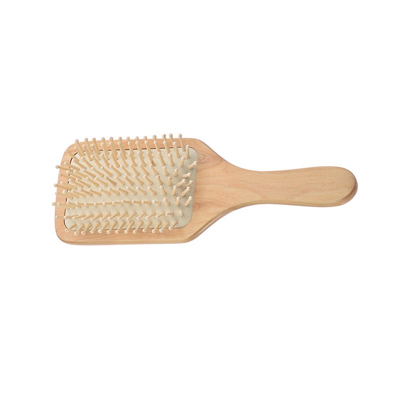 Ξύλινη Πλακέ βούρτσα Ξεμπερδέματος Χτενίσματος