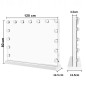 Καθρέφτης led hollywood touch με 15 Λαμπτήρες 120x80cm Καθρέφτης led hollywood touch με 15 Λαμπτήρες 120x80cm