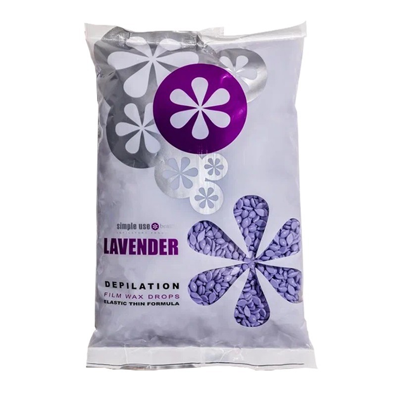 Ζεστό κερί αποτρίχωσης σε σταγόνες lavender Χωρίς Ταινία για ευαίσθητες περιοχές 800gr Ζεστό κερί αποτρίχωσης σε σταγόνες lavender Χωρίς Ταινία για ευαίσθητες περιοχές 800gr
