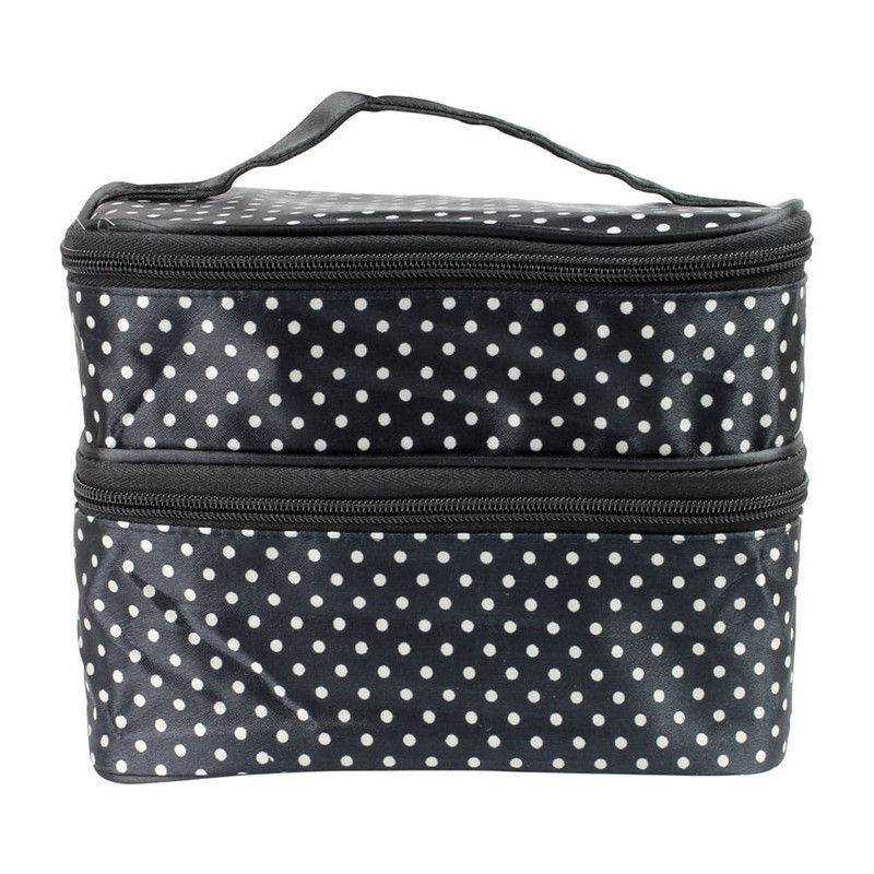 Νεσεσέρ δύο επιπέδων με καθρέφτη σε μαύρο πουά