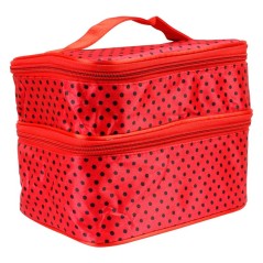 Νεσεσέρ δύο επιπέδων με καθρέφτη σε κόκκινο πουά