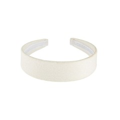 Φαρδιά στέκα για τα μαλλιά λευκή με glitter