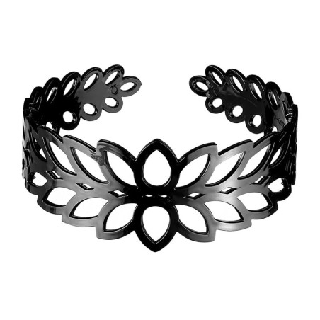 Στέκα φαρδιά για τα μαλλιά μαύρη