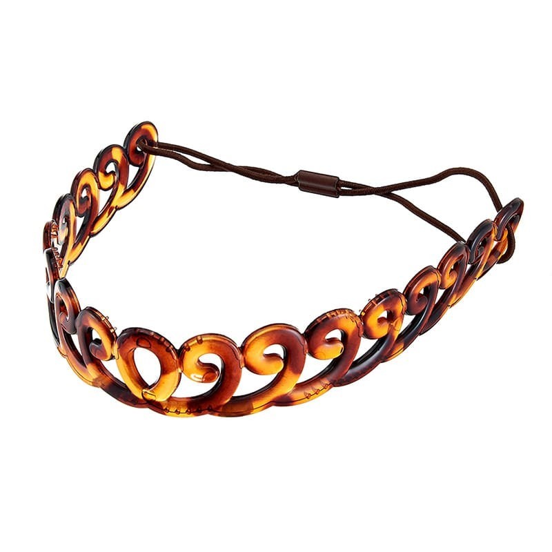 Εύκαμπτη στέκα μαλλιών με λάστιχο καφέ