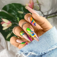 Πούδρα νυχιών μοβ για εφέ καπνού