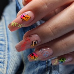 Πούδρα νυχιών γαλάζια για εφέ καπνού