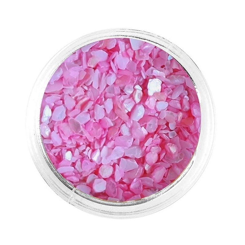 Θρυμματισμένα όστρακα για νύχια σε ροζ χρώμα