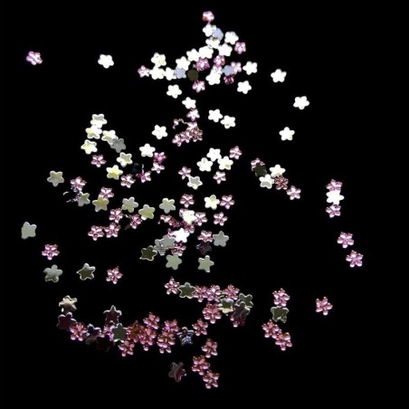 Strass λουλούδια ροζ για τα νύχια 2,5mm