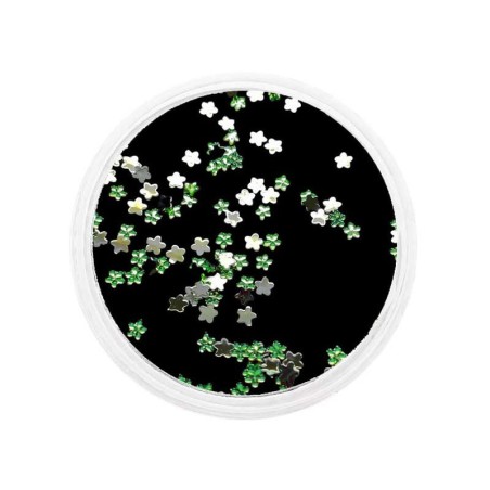 Strass λουλούδια πράσινα για τα νύχια 2,5mm