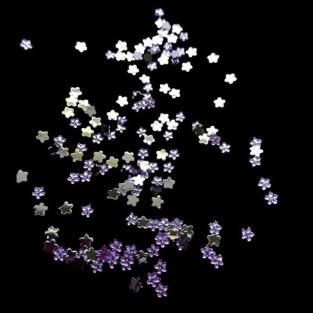 Strass λουλούδια μοβ για τα νύχια 2,5mm