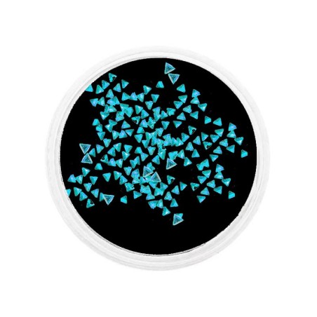 Strass τρίγωνα τυρκουάζ για τα νύχια 2,5mm