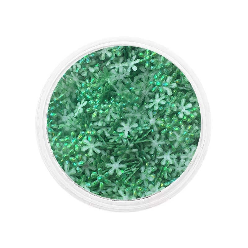 Διακοσμητικές νυφάδες νυχιών σε πράσινο χρώμα 1mm