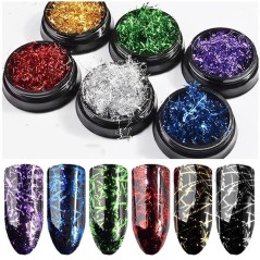 Glitter Strips Confetti Metallic Μοβ