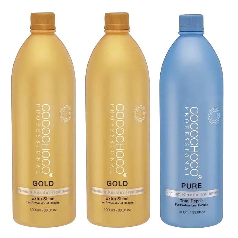 Brazilian Keratin Cocochoco Gold 2000ml + Pure 1000ml Brazilian Keratin Cocochoco Gold 2000ml + Pure 1000ml
