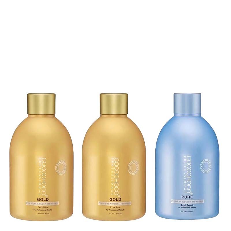 Brazilian Keratin Cocochoco Gold 500ml + Pure 250ml Brazilian Keratin Cocochoco Gold 500ml + Pure 250ml