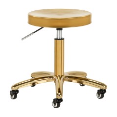 Taboret kosmetyczny / fryzjerski zÅ‚oty AM-863