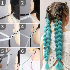 Συνθετικά μαλλιά για ράστα και πλεξούδες Cocktail kanekalon 140cm/80gr