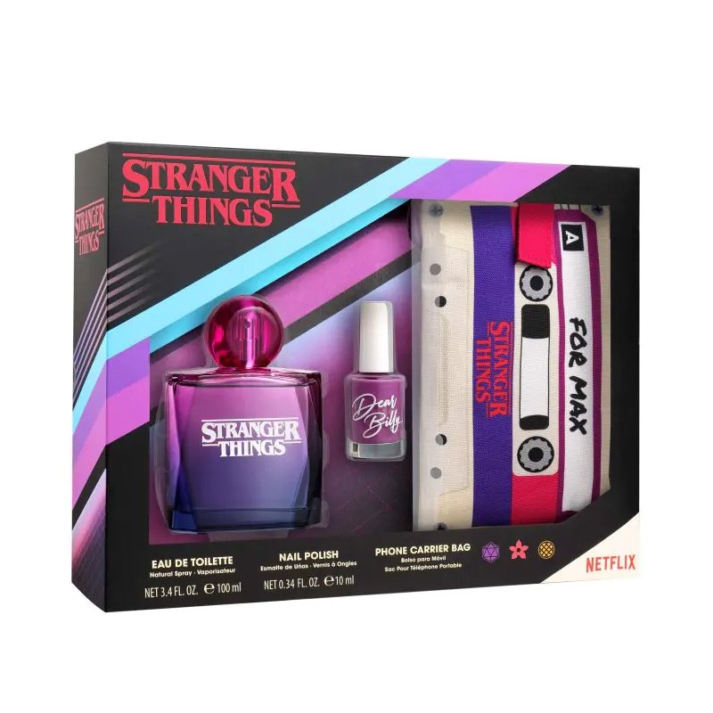 Stranger Things Gift Set Edt + Nail Polish + Phone Bag Stranger Things Gift Set Edt + Nail Polish + Phone Bag