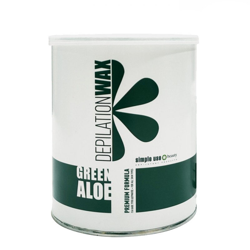 Κερί Αποτρίχωσης Aloe Vera Περλέ με TiO2 Τιτάνιο Δοχείο 800ml
