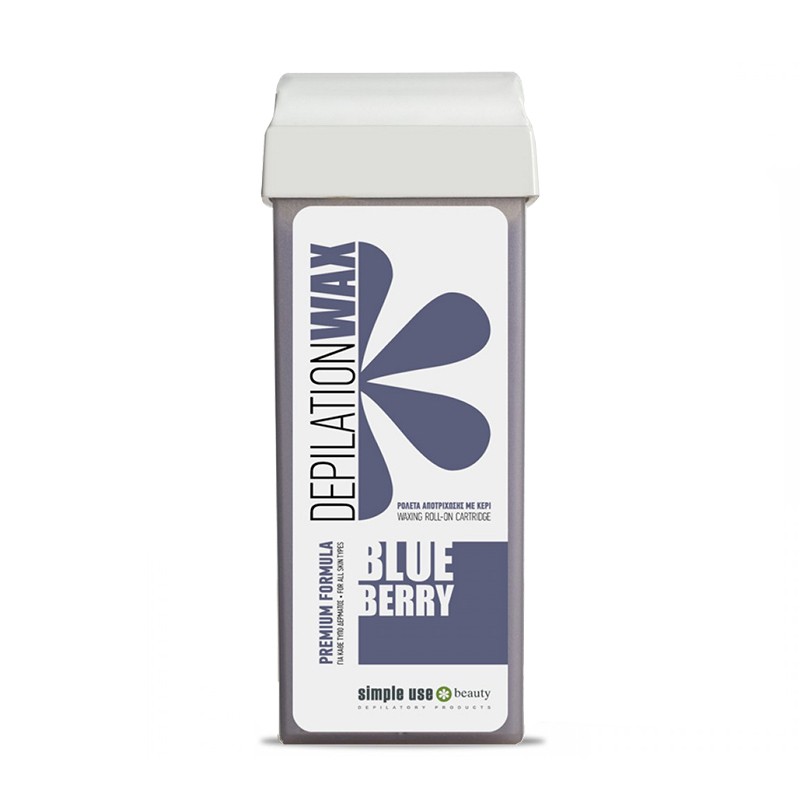 Κερί Αποτρίχωσης Blueberry με TiO2 Τιτάνιο Ρολέτα Roll-on 100ml