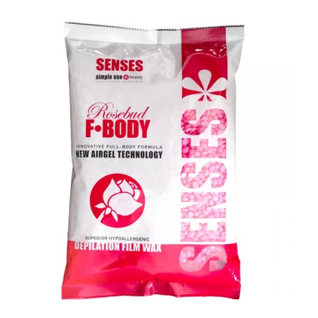 Υποαλλεργικό Κερί Αποτρίχωσης Senses Full Body Rosebud Σε Σταγόνες Χωρίς Ταινία 800gr