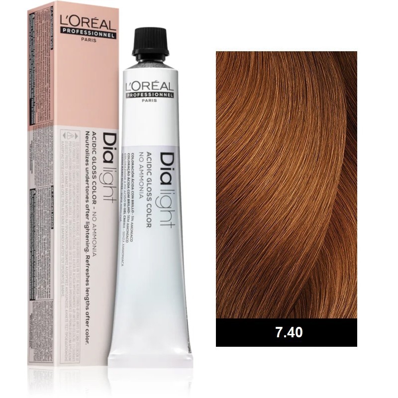 L’oreal Professionnel Dia Light 50ml N°7.40 Ξανθό Χάλκινο Έντονο