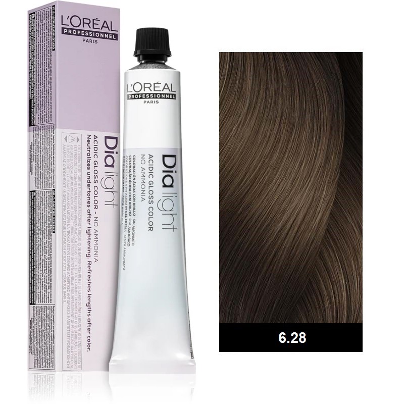 L’oreal Professionnel Dia Light 50ml N°6.28 Σκούρο Ξανθό Ιριδίζον Μόκα