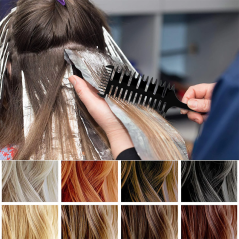 Επαγγελματική χτένα 3-Way για ανταύγειες και balayage Μαύρη