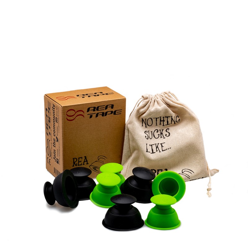 Rea Sux Set 8 βεντούζες Σιλικόνης - Μαύρο 65mm/Λαχανί 55mm Rea Sux Set 8 βεντούζες Σιλικόνης - Μαύρο 65mm/Λαχανί 55mm