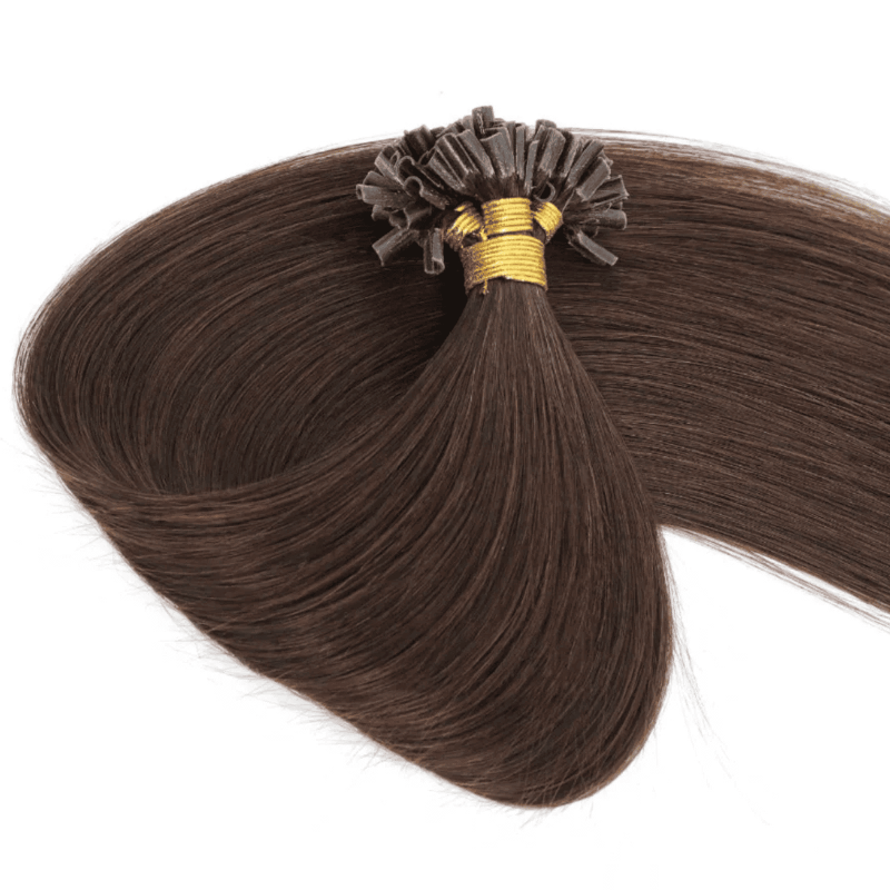 Extensions 100% Φυσικά 50cm N°4 Καστανό Φυσικό (25 τμχ)