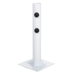 ΒΑΣΗ ΟΜΠΡΕΛΑΣ Φ60mm x 51Υεκ ΜΕΤΑΛΛΙΚΗ ΒΙΔΩΤΗ ΓΙΑ ΣΤΥΛΟ ΕΩΣ Φ60 FB96011 ΛΕΥΚΗ